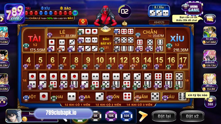 Game Sicbo tại 789Club c&oacute; luật chơi đơn giản c&ugrave;ng bảng trả thưởng r&otilde; r&agrave;ng