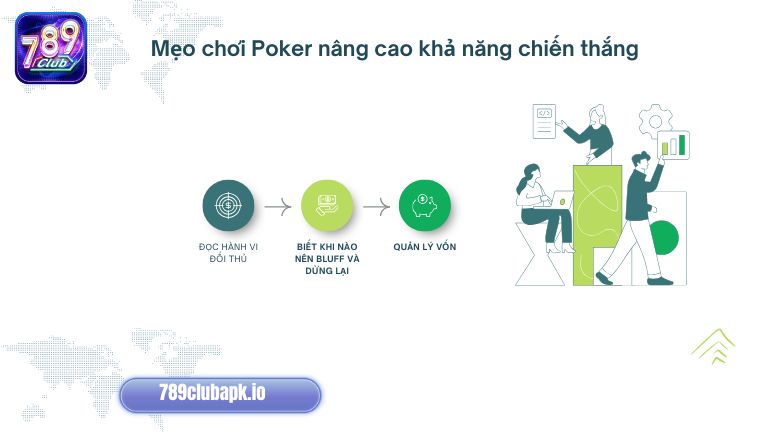 Nắm chắc mẹo hay khi chơi Poker sẽ gi&uacute;p hội vi&ecirc;n n&acirc;ng cao khả năng chiến thắng