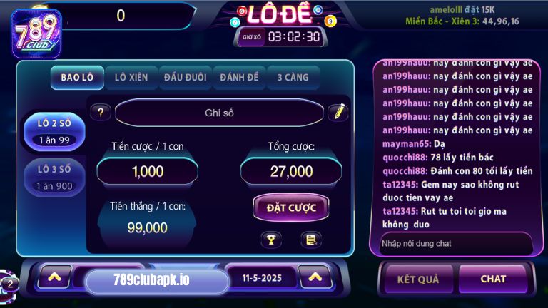 Tham gia l&ocirc; đề tại 789Club anh em c&oacute; thể cược nhiều h&igrave;nh thức kh&aacute;c nhau